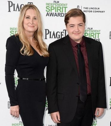 Marcy Wudarski with her son Michael Gandolfini